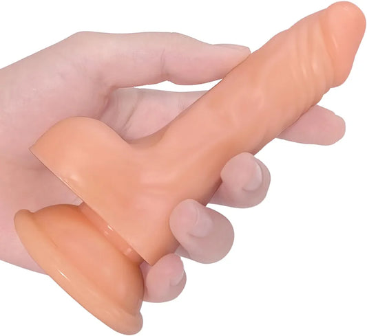 5.2-Inch Realistic Anal Dildo with Suction Cup - Beginner-Friendly Anal Training Plug for G-Spot Stimulation