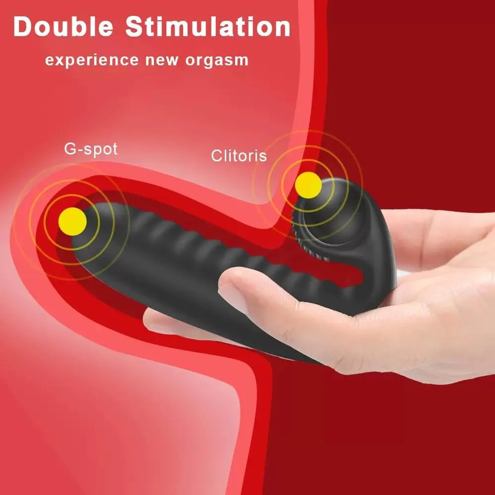 Silicone G-Spot & Clitoral Vibrator with 10 Modes - Compact Pleasure Stimulator