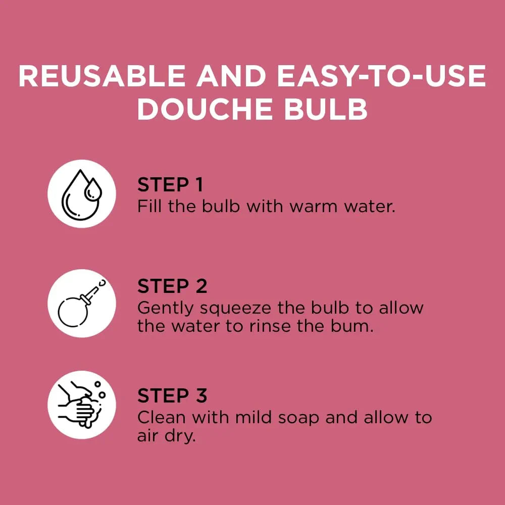 Pure for Men Bum Bulb: 3 oz Reusable Anal Douche and Enema Kit with Detachable Tip