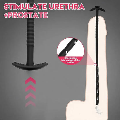 3-Piece Silicone Urethral Sounding Set with Hollow Side-Hole Design for Men