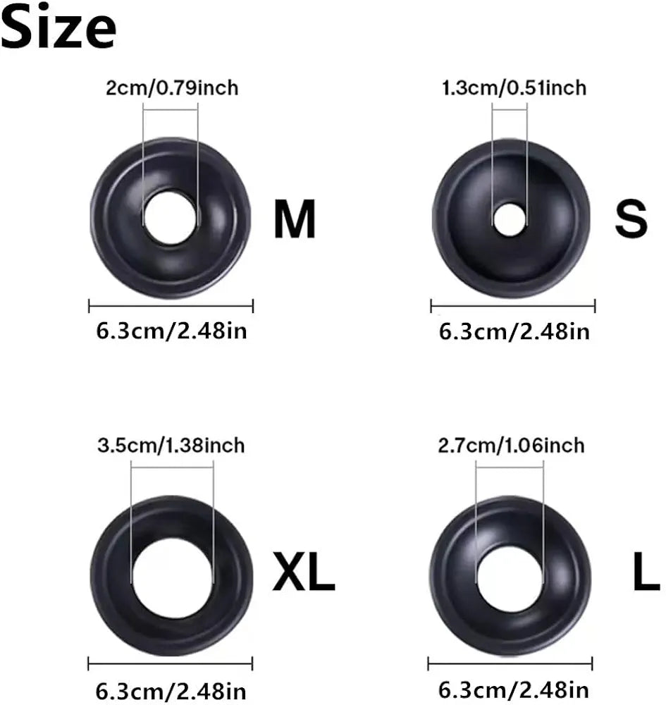 Advanced Male Penis Vacuum Pump with 4 Interchangeable Silicone Sleeves and Air Pressure Control