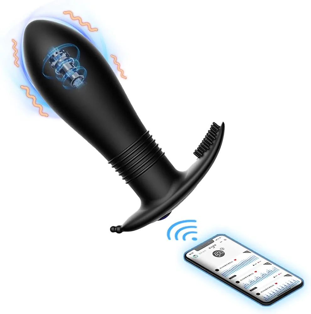 Compact Rechargeable Remote-Controlled Vibrating Anal Plug with 10 Modes
