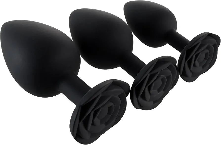 Silicone Anal Training Plug Set - 3-Piece Beginner Prostate Massager Kit