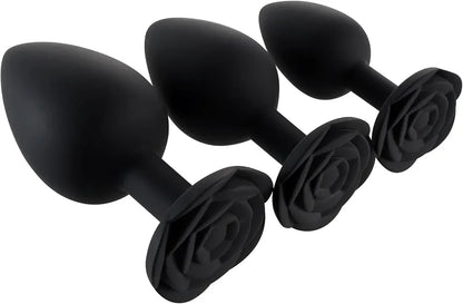 Silicone Anal Training Plug Set - 3-Piece Beginner Prostate Massager Kit