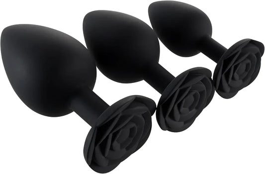 Silicone Anal Training Plug Set - 3-Piece Beginner Prostate Massager Kit