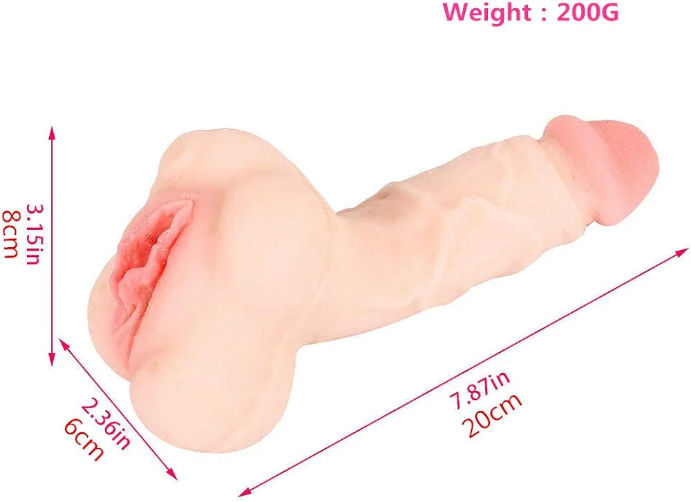 Realistic TPE Penis Sleeve Extender and Masturbator for Men