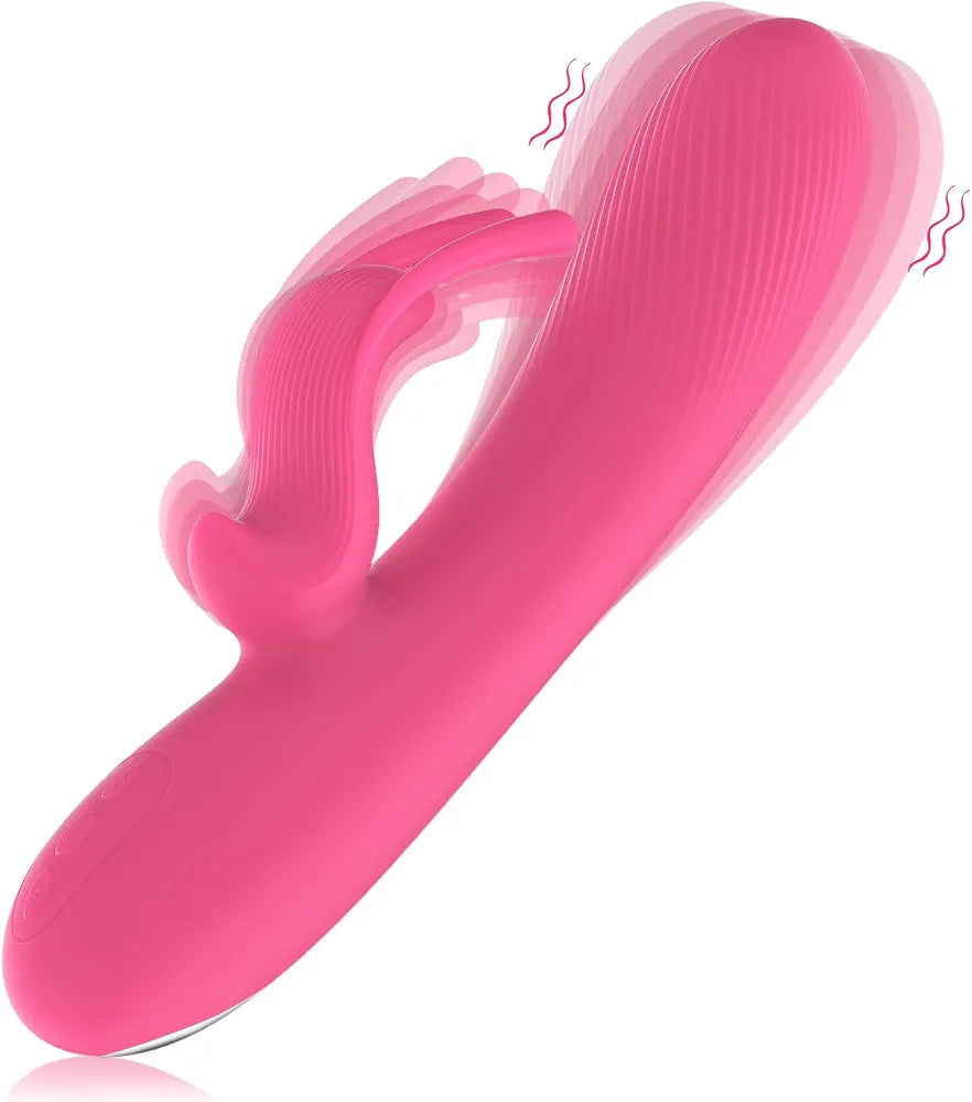 Premium Dual-Motor Rechargeable Silicone Rabbit Vibrator with 10 Vibration Modes for G-Spot and Clitoral Stimulation