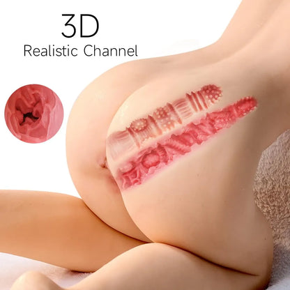 13.22lb Realistic Male Masturbator TPE Sex Doll with Gel-Filled Breast, Pussy, and Anal Features