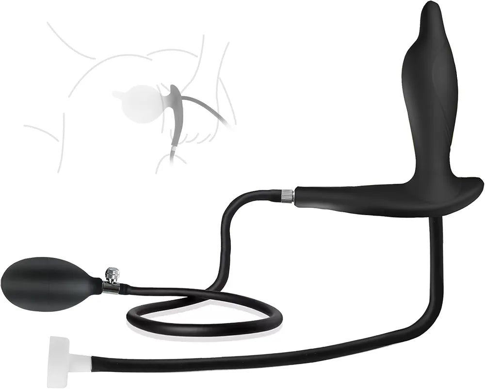 Inflatable Anal Cleaning and Expansion Device for Beginners and Advanced Users, Black