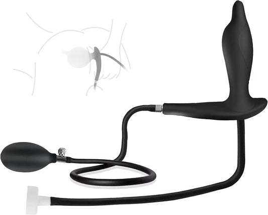 Inflatable Anal Cleaning and Expansion Device for Beginners and Advanced Users, Black