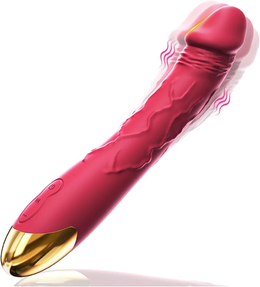 Premium 7.6-Inch Waterproof Silicone Vibrator with 10 Vibration Modes for Targeted Stimulation