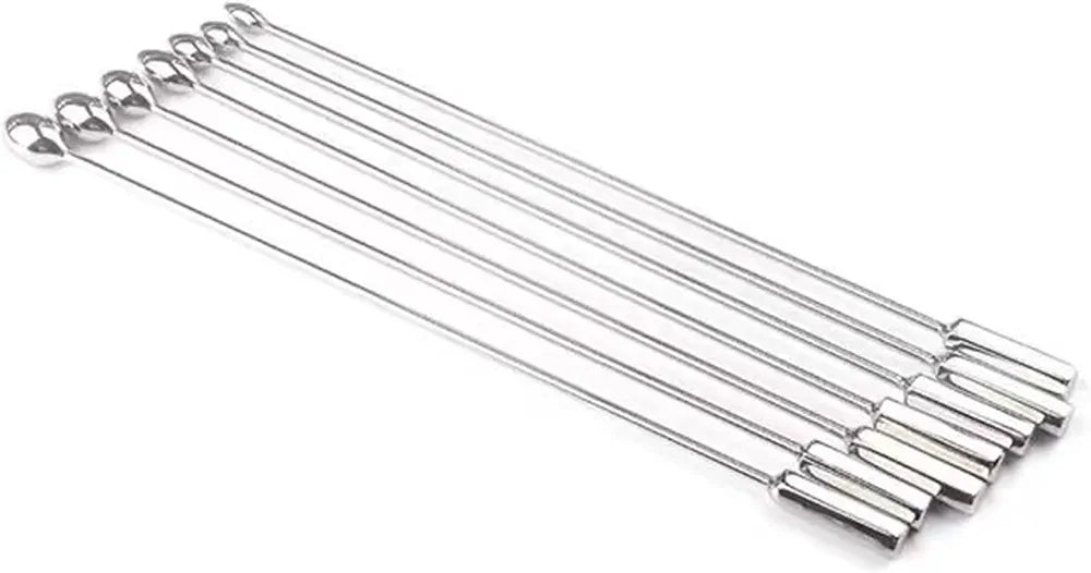 7-Piece Stainless Steel Urethral Dilator and Sounding Set for Male Stimulation