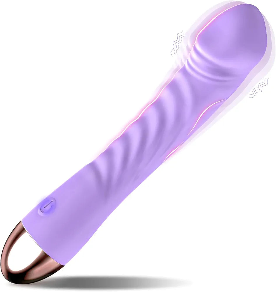 Erncuuc Rechargeable Silicone Dildo Vibrator with 10 Modes and Waterproof Design