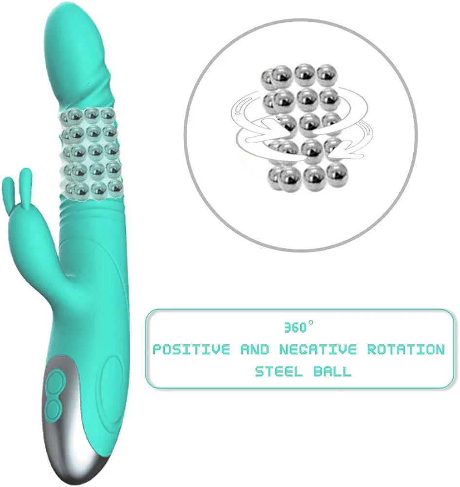 7-Mode Rabbit G-Spot & Clitoral Vibrator with Wand Massager for Couples