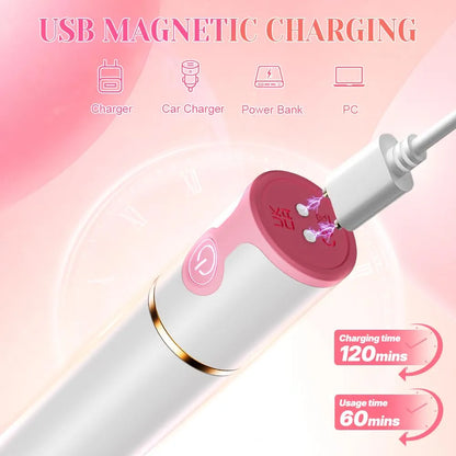 Rechargeable Mini Lipstick Vibrator - 10-Mode Discreet Clitoral and G-Spot Stimulator