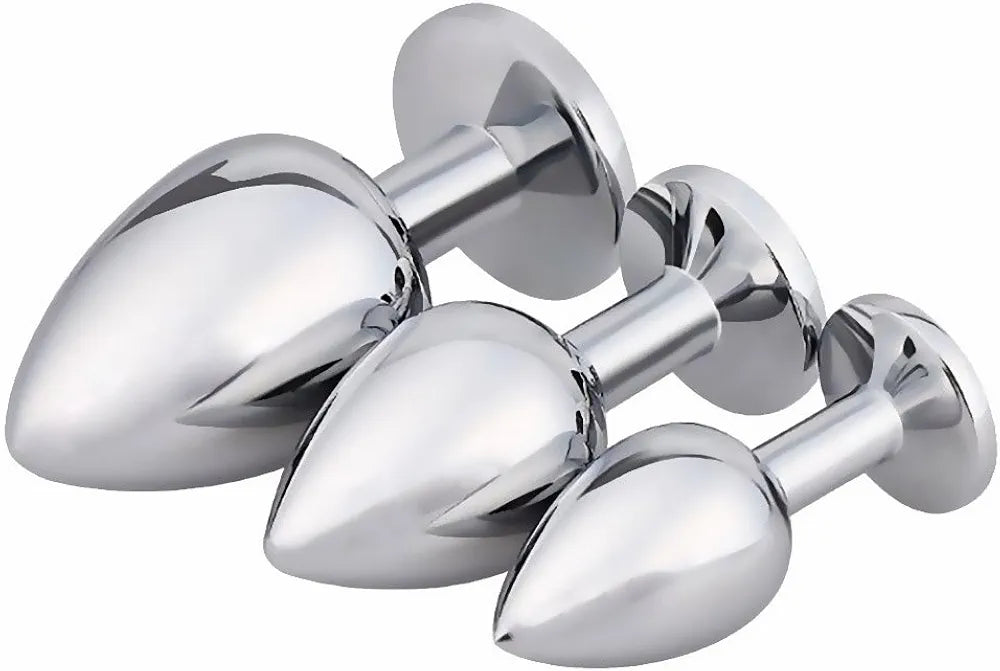 Akstore 3-Piece Luxury Jewelry-Inspired Anal Butt Plug Set