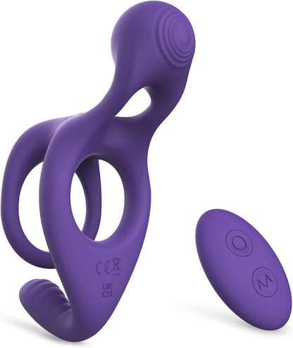 Remote-Controlled Waterproof Vibrating Cock Ring for Couples' Intimacy and Stimulation