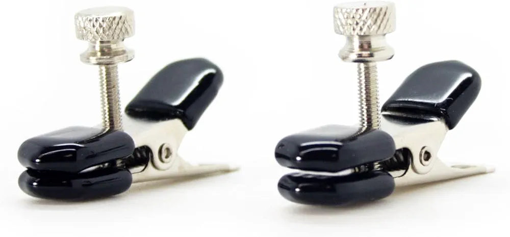Adjustable Rubber-Coated Alligator Nipple Clamps for Erotic Bondage Play