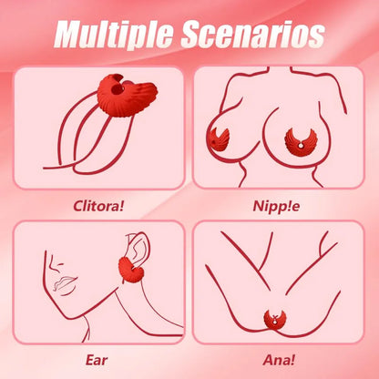 Remote-Controlled 10-Mode Vibrating Nipple Clamps for Couples