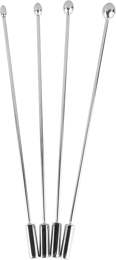 Beauty7 4-Piece Stainless Steel Beaded Urethral Sound Dilator Set for Beginners