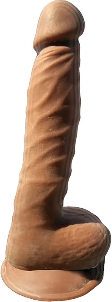 Skinsations 8-Inch Realistic Papasito Dildo with Suction Base - Tan