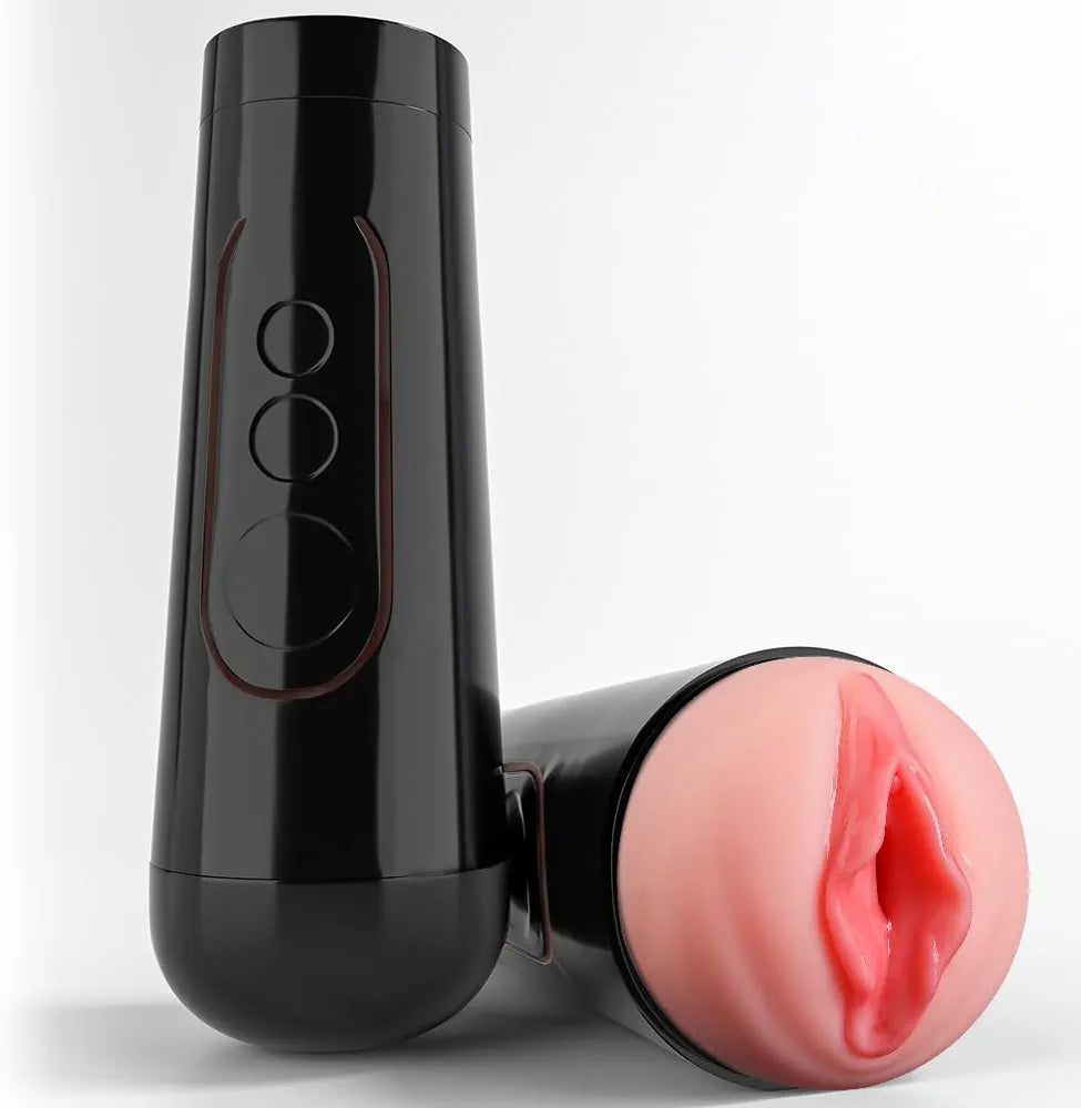 Realistic 7.5-inch Textured Male Masturbator Cup - Quiet Manual Pocket Pussy Adult Sex Toy for Men