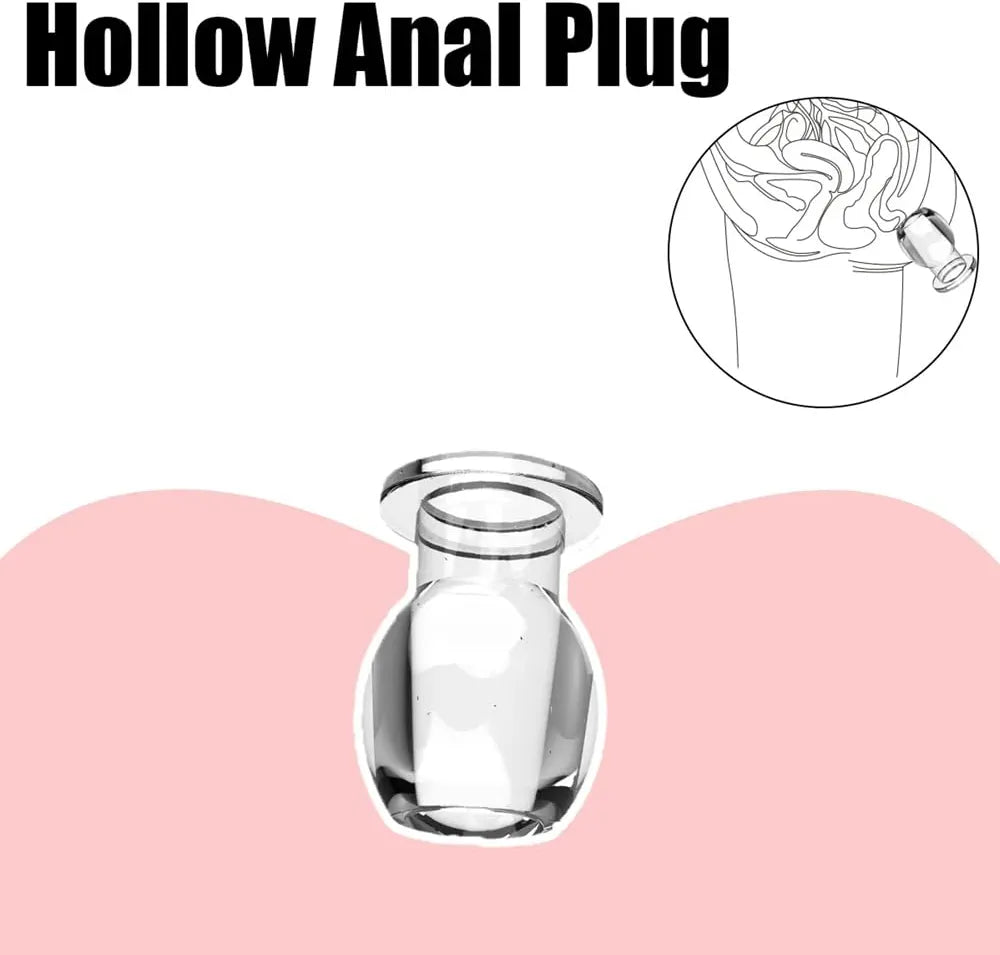 Clear Hollow Anal Plug and Enema Douche - Versatile Anal and Vaginal Dilator
