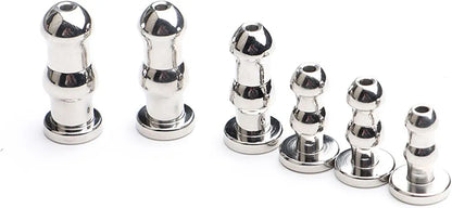 3-Piece Stainless Steel Hollow Urethral Sounding Rod Set for Male Training and Urination Assistance - HB08