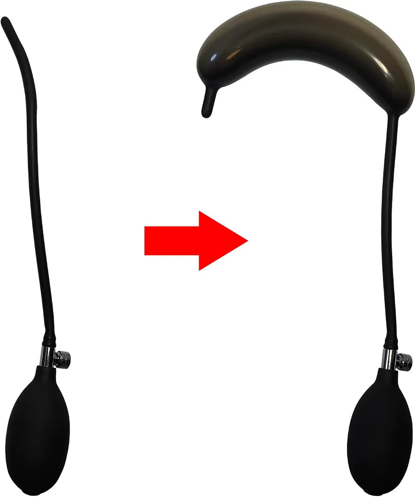 Inflatable Silicone Urethral Sounding Plug and Dilator for Men