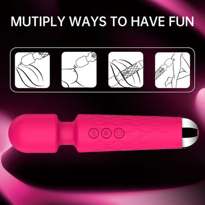 Premium Rechargeable Wand Massager with 160 Vibration Modes for Targeted Clitoral and G-Spot Stimulation