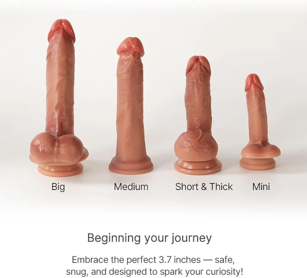 3-Inch Realistic Mini Silicone Dildo for Beginners with Suction Cup