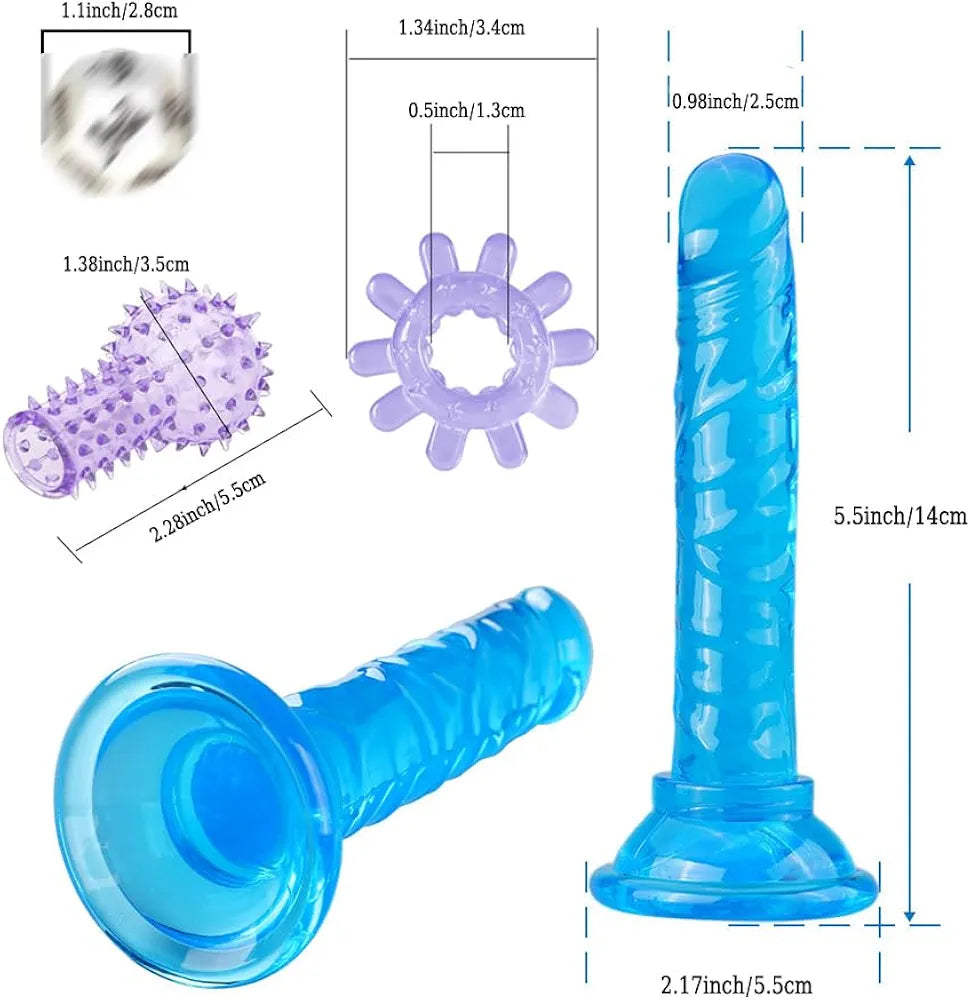 17-Piece Beginner Anal Training Kit: G-Spot Vibrator, Dildo, and Butt Plug Set for Couples