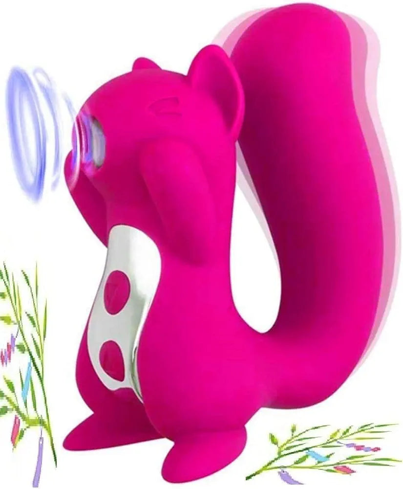Rechargeable Squirrel-Shaped Oral Stimulation Massager for Couples