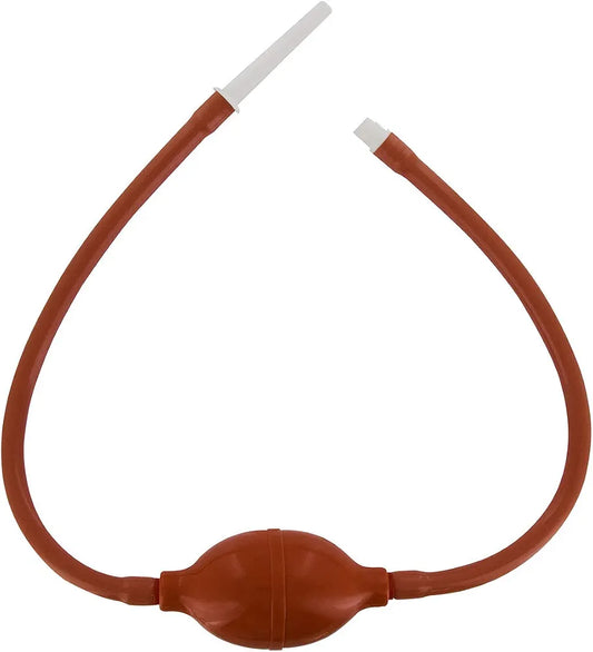 Cleanstream Reusable In-Line Bulb Enema Syringe and Vaginal Cleansing Kit for Men and Women, Brown
