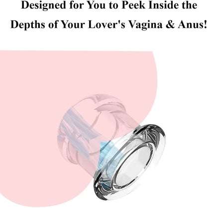 Transparent Acrylic Vaginal and Anal Dilator Speculum for BDSM and Intimate Use