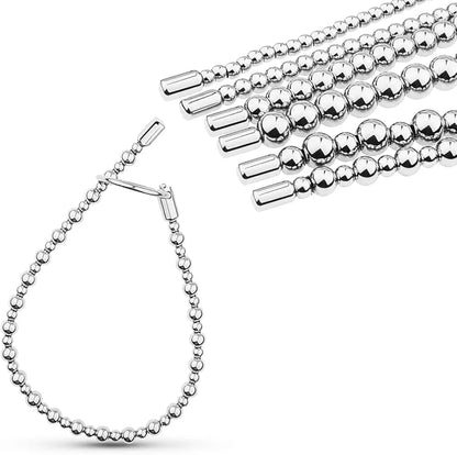 13.8" Flexible Stainless Steel Urethral Sound Dilator with Smooth Beads for Prostate Stimulation and Stretching