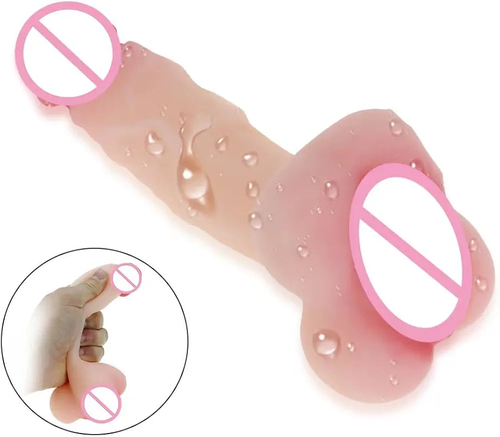 Realistic TPE Penis Sleeve Extender and Masturbator for Men
