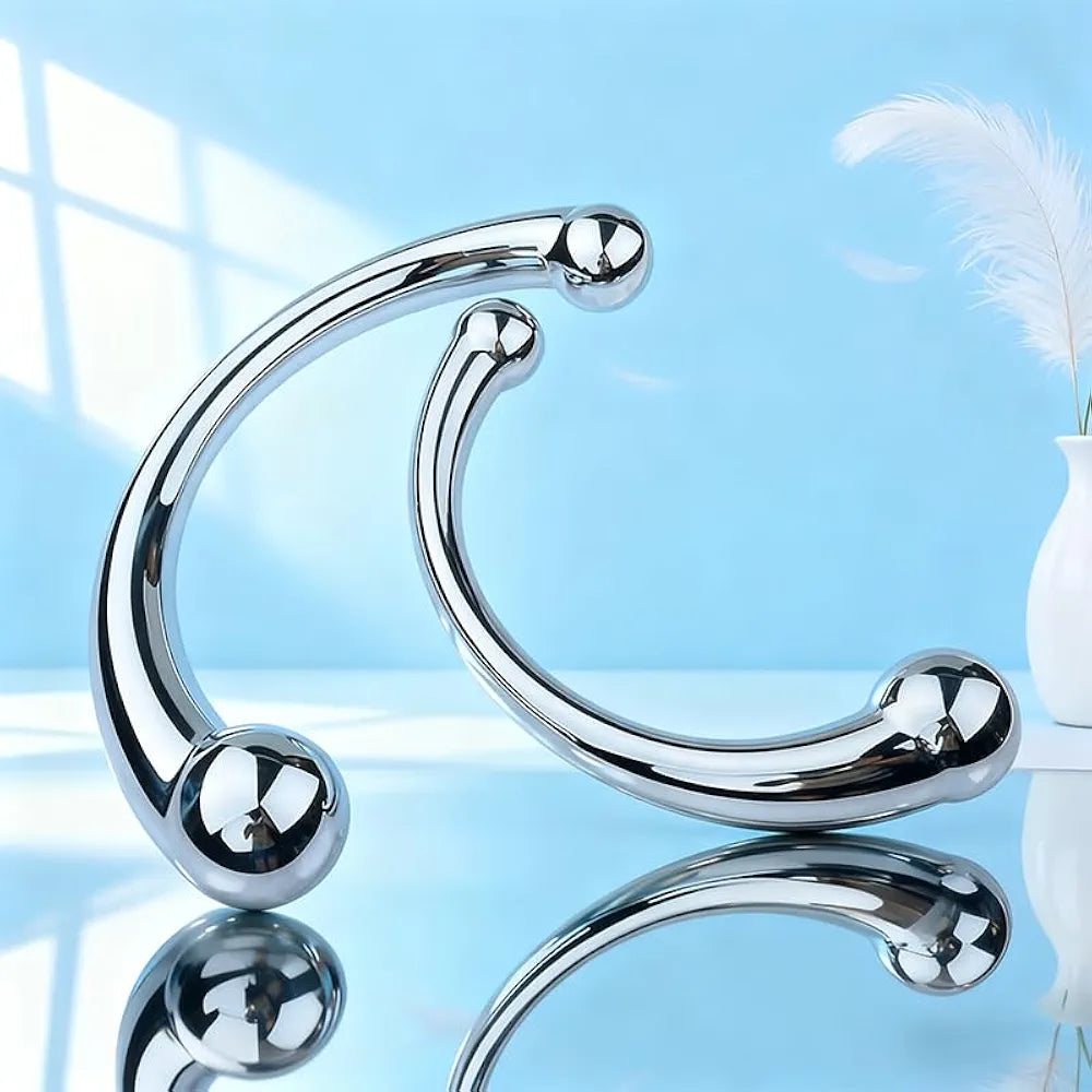 Premium Double-Ended Stainless Steel G-Spot and Prostate Massage Wand