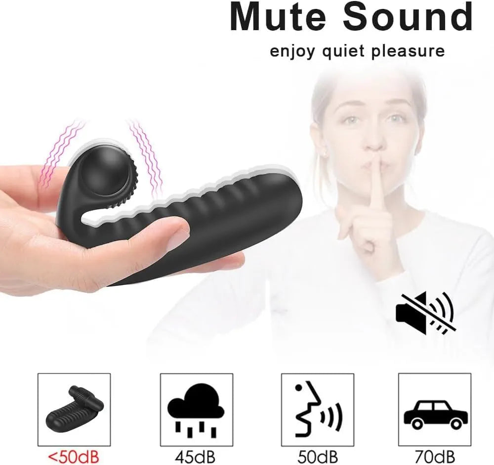 Silicone Finger-Wearable G-Spot and Clitoral Stimulator for Women