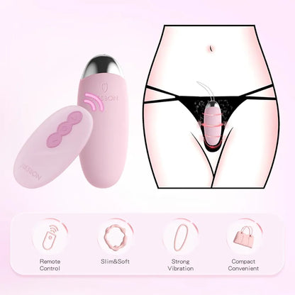 8-Mode Mini Silicone Bullet Vibrator - Wearable Personal Massager for Clitoral and Nipple Stimulation