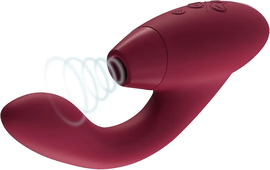 Womanizer Duo 1 Dual-Stimulation Clitoral Suction and G-Spot Vibrator in Bordeaux