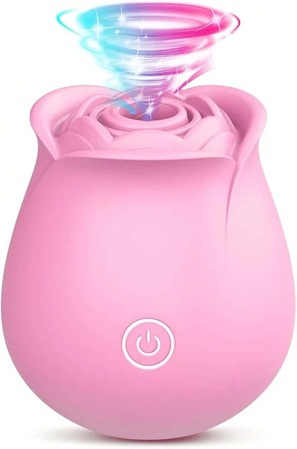 Rose-Shaped Clitoral Suction Vibrator with 10 Vibration Modes for Targeted Stimulation