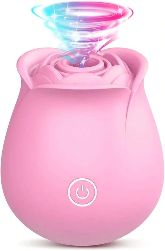 Rose-Shaped Clitoral Suction Vibrator with 10 Vibration Modes for Targeted Stimulation