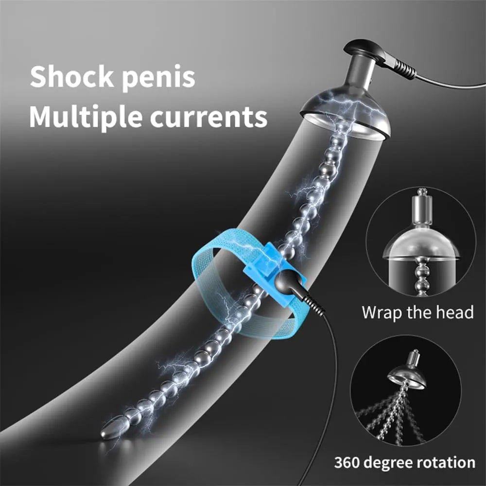 Heuceo 5.3-inch Stainless Steel Electric Shock Urethral Dilator and E-Stim Sound Set