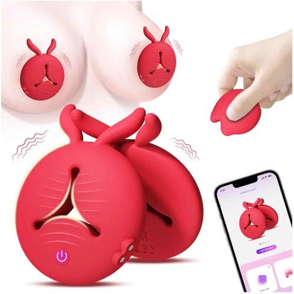 4-in-1 Adjustable Nipple Clamps and Vibrating Stimulator Set for Enhanced Sensory Play