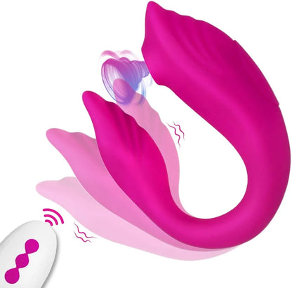 Bee-Shaped Wearable Remote Control Vibrator with 10 Sucking and Vibration Modes for Clitoral and G-Spot Stimulation