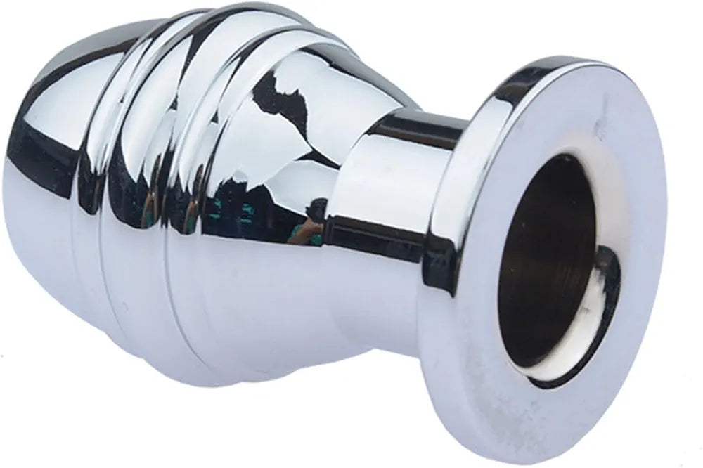 Stainless Steel Hollow Anal Plug with Enema Flushing System for Anal Training and Expansion