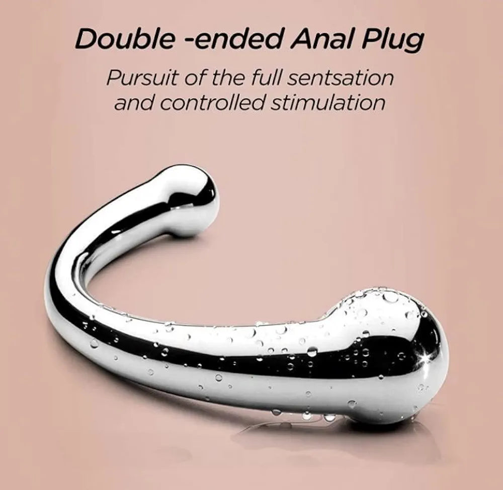 Premium Double-Ended Stainless Steel G-Spot and Prostate Massage Wand