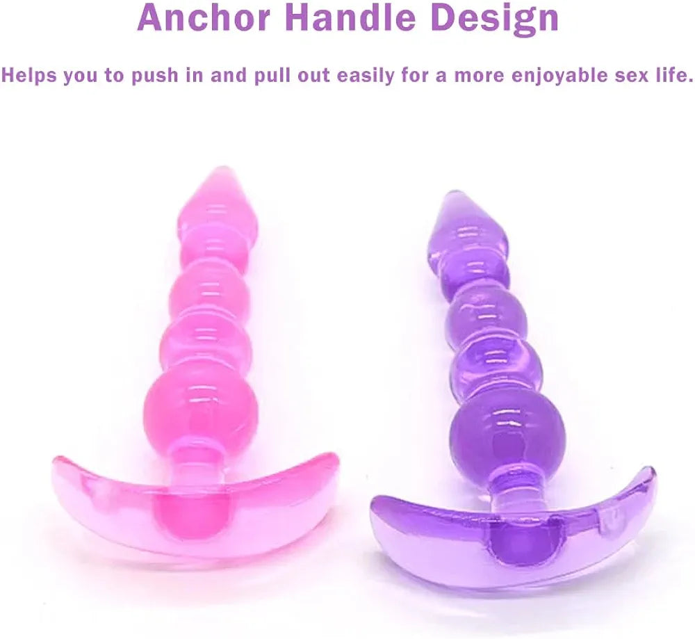 2-Piece Soft Silicone Anal Training Kit for Beginners and Couples