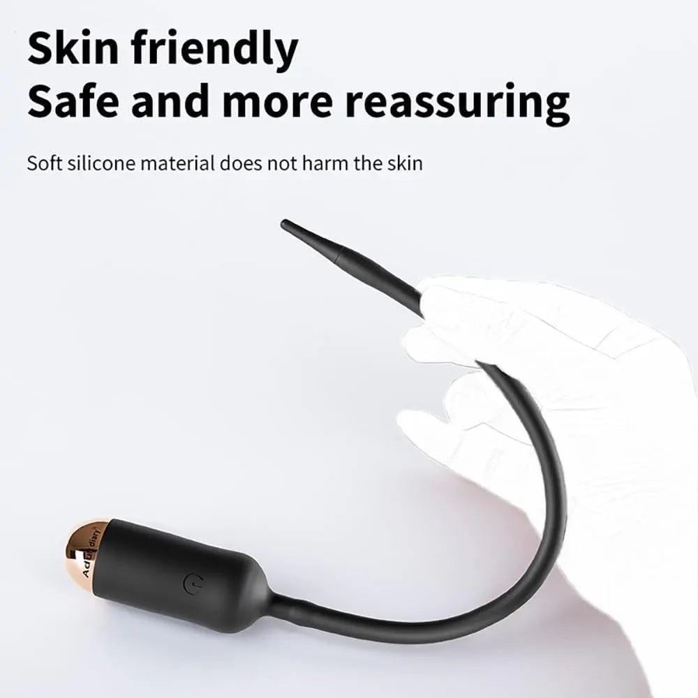 9.8" Electric Heated Vibrating Urethral Sound and Prostate Stimulator for Men